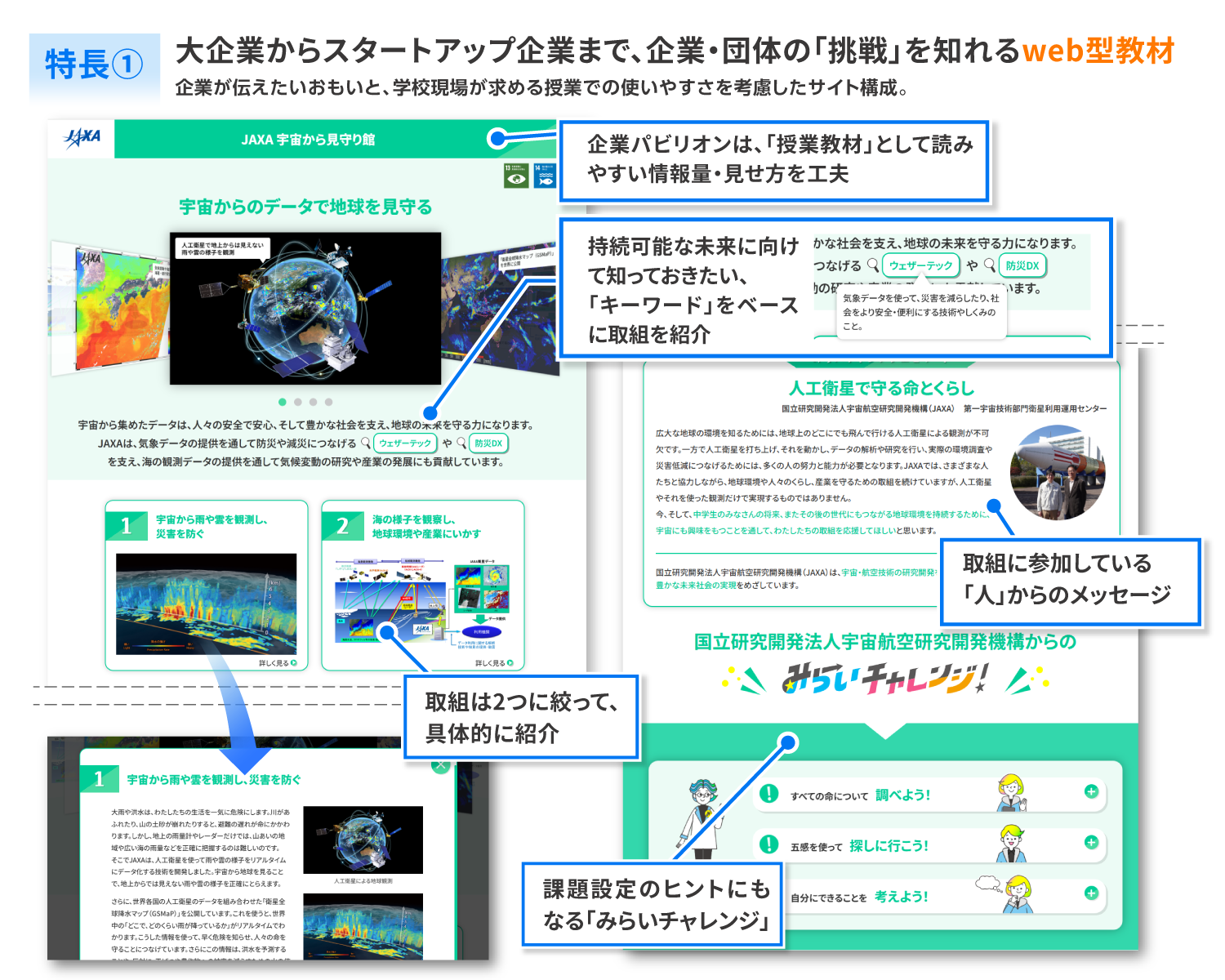 特長① Web教材 詳細画像
